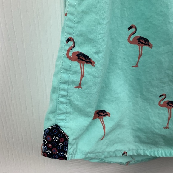 Pre-owned Sunrise Kingdom Men’s Flamingo Short-Sleeve, Button Down Shirt, Size S - Picture 4 of 9